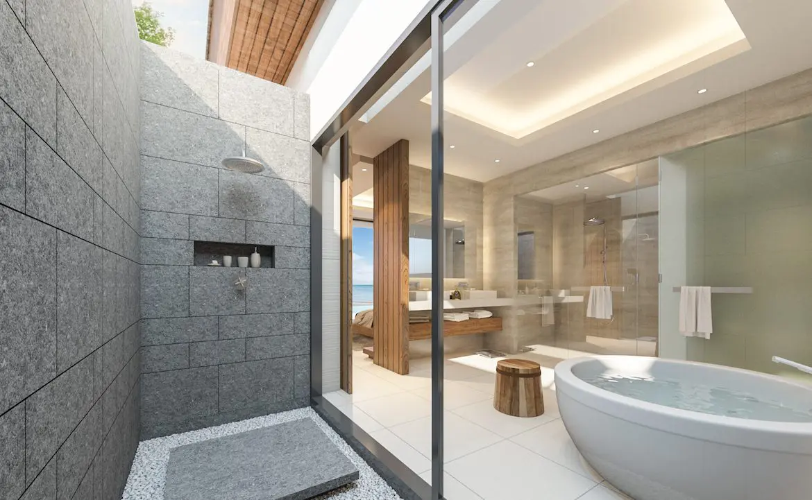 Absolute Beachfront Villa For Sale Ko Samui Shower