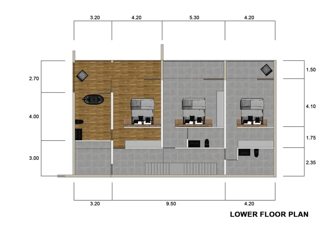 Amaze Villas Ko Samui Lower Level Floor Plan