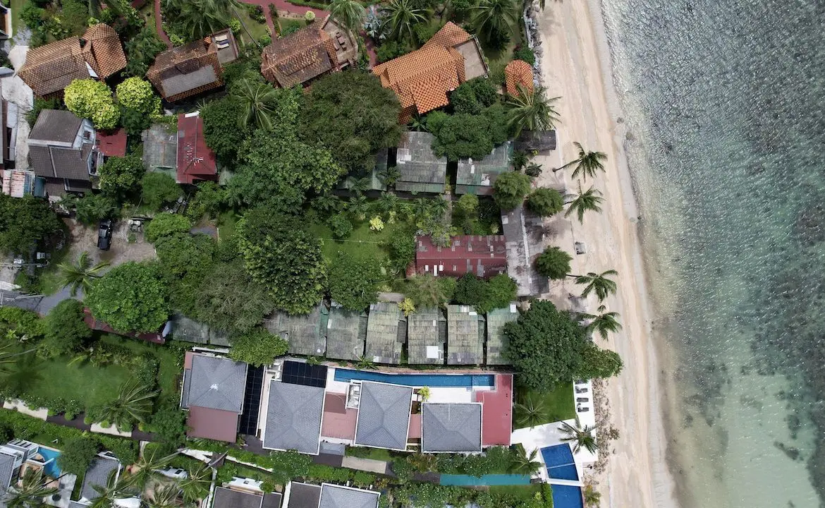 Beachfront Land For Sale In Ko Samui Aerial Front