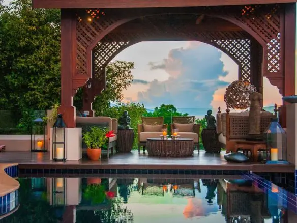 Bophut Ocean View Villa Poolside Sala