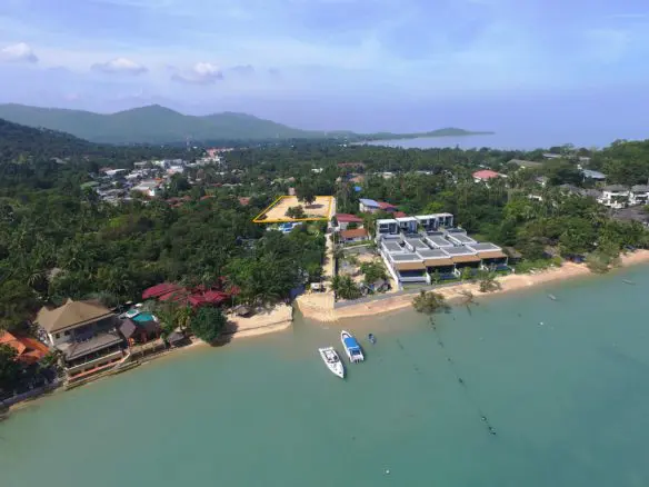 Chanote Beachside Land Ko Samui Aerial From Sea