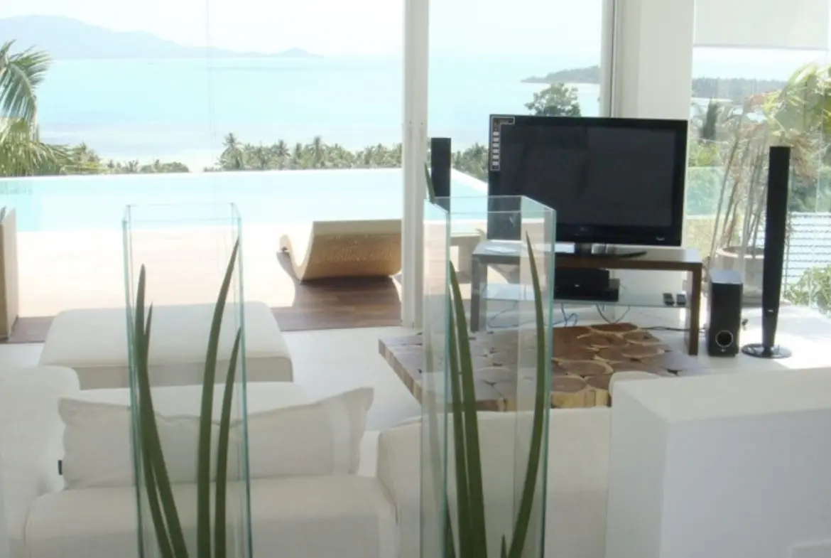Contemporary Luxury Sea View Villa Ko Samui Lounge