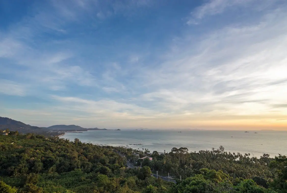 Laem Yai Sea View Villa Samui View Evening