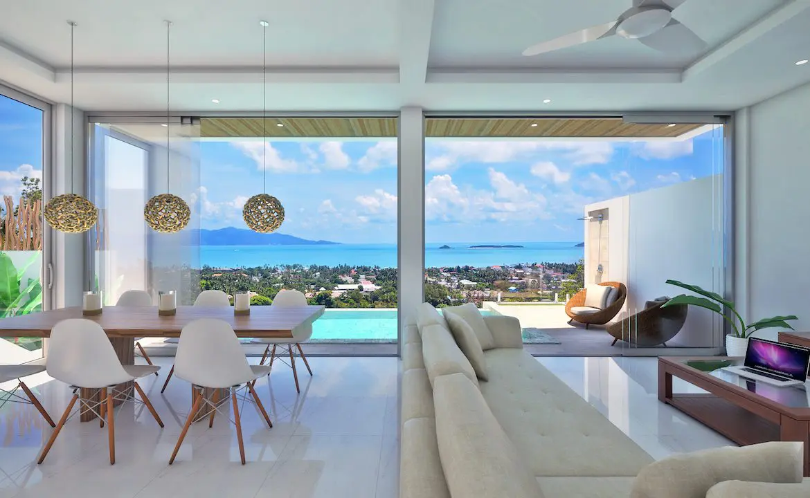Modern Style Pool Villas Ko Samui Living Area