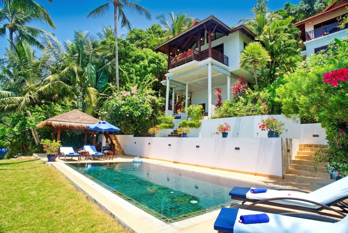 Napasai Beachfront Villa For Sale Pool Area