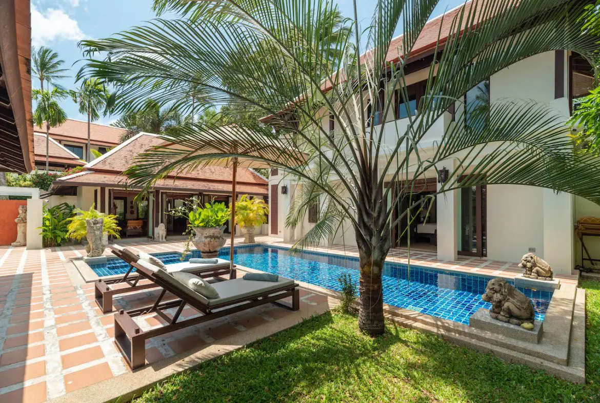 Plumeria Pool Villa For Sale Koh Samui Poolside Sun Loungers