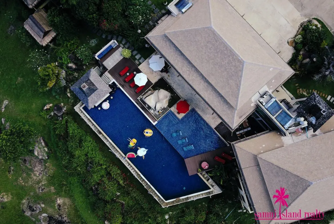 Samui Ridgeway Villa Aerial Above