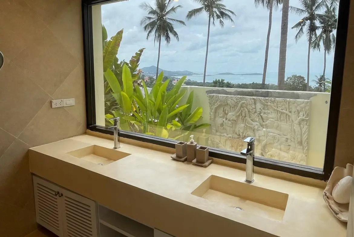 Sea View Pool Villa For Sale Chaweng Noi Bathroom