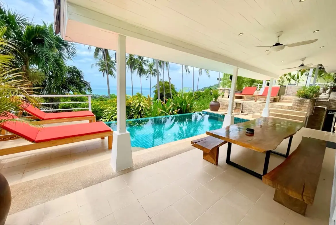 Sea View Pool Villa For Sale Chaweng Noi Terrace