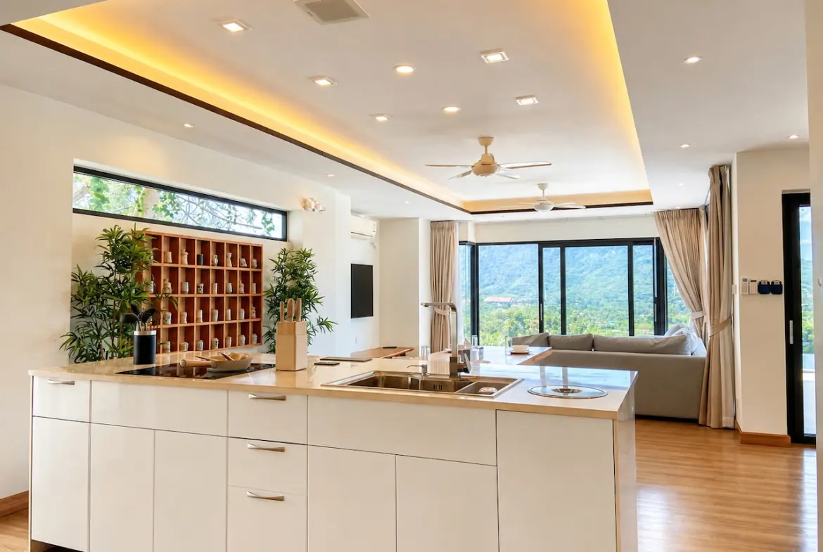Sea View Property For Sale Samui Living Area