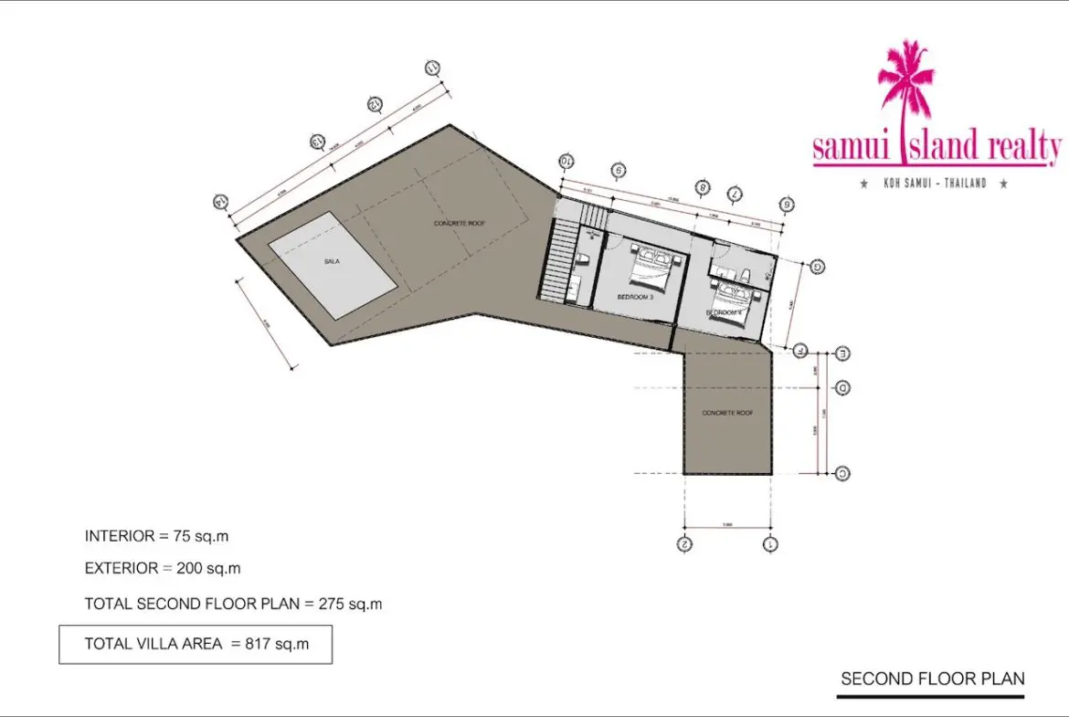 Unique Samui Villa First Floor Plan