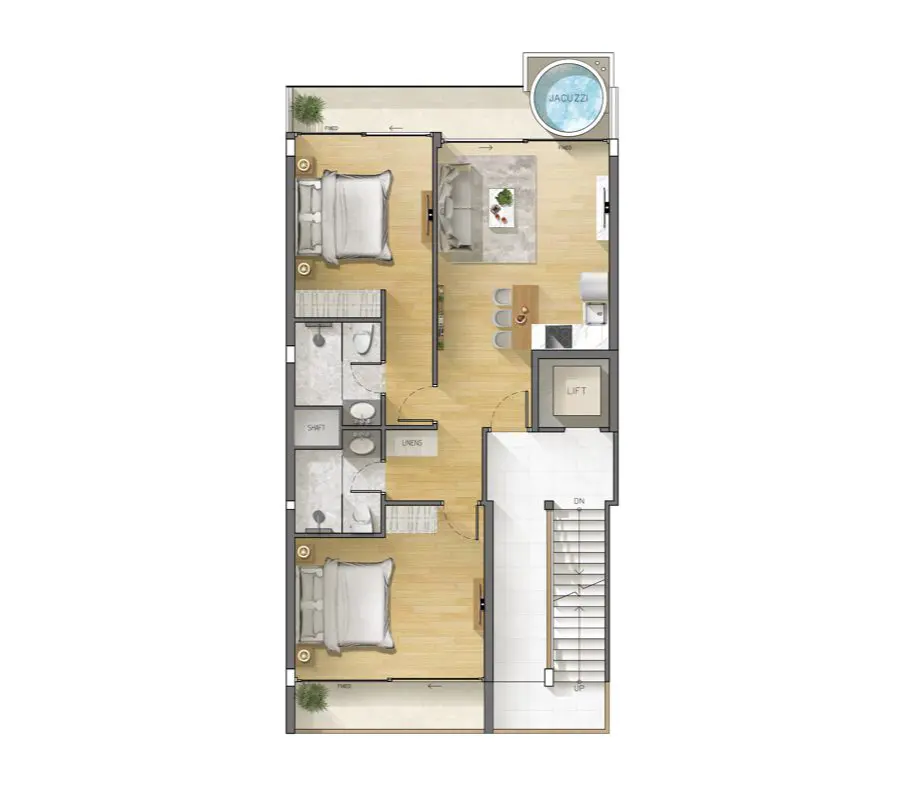 Vida Apartments Ko Samui 2nd Floor Plan