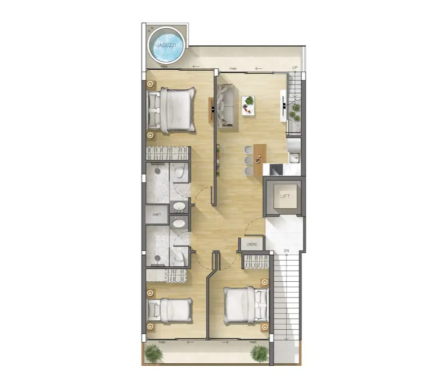Vida Apartments Ko Samui 3rd Floor Plan