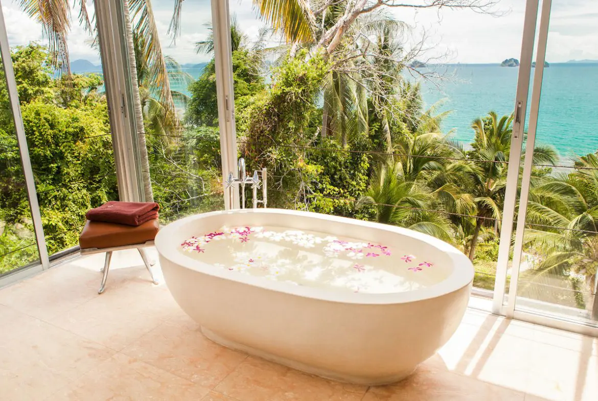 Koh Samui Beach Property Bathroom With A View
