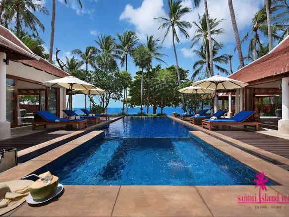 Baan Chao Lay Beachfront Villa Koh Samui Pool View