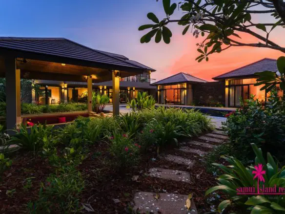 Baan Vana Koh Samui Sunset Over The Villa