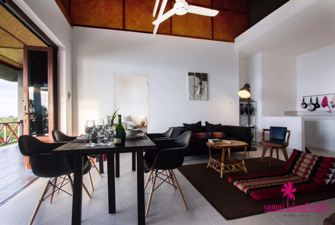 Bang Por 2 Bedroom Sea View Villa For Sale Open Plan Living Area