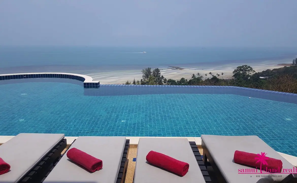 Koh Samui Sunset Villa For Sale Pool Sun Loungers