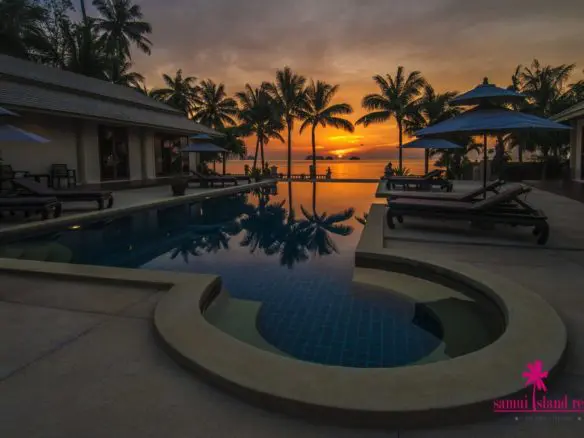 Samui Beach Villa And Resort For Sale Evening