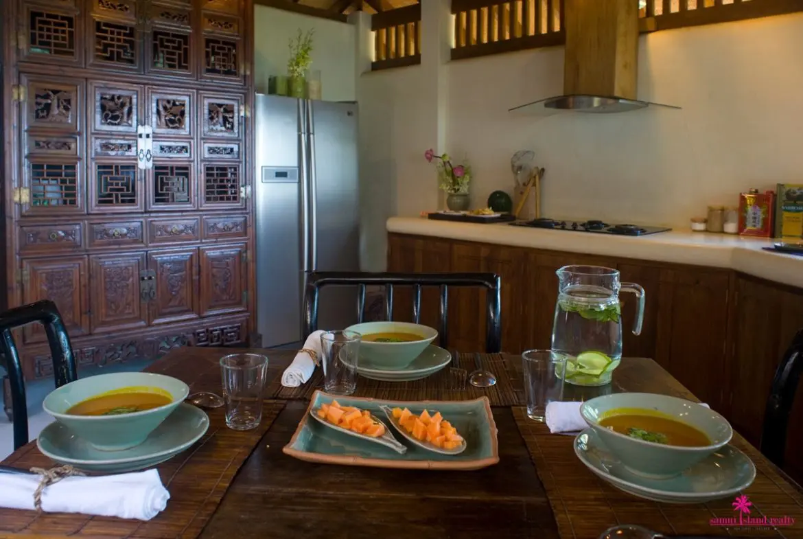 Villa Samudra For Rent Koh Samui Dinner