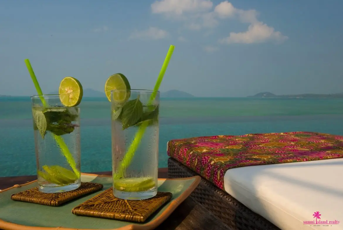Villa Samudra For Rent Koh Samui, Drinks By The Pool