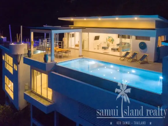 Sea View Chaweng Villa Night Exterior