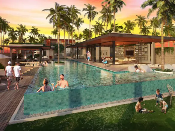 Samui Beachfront Property Villa Front