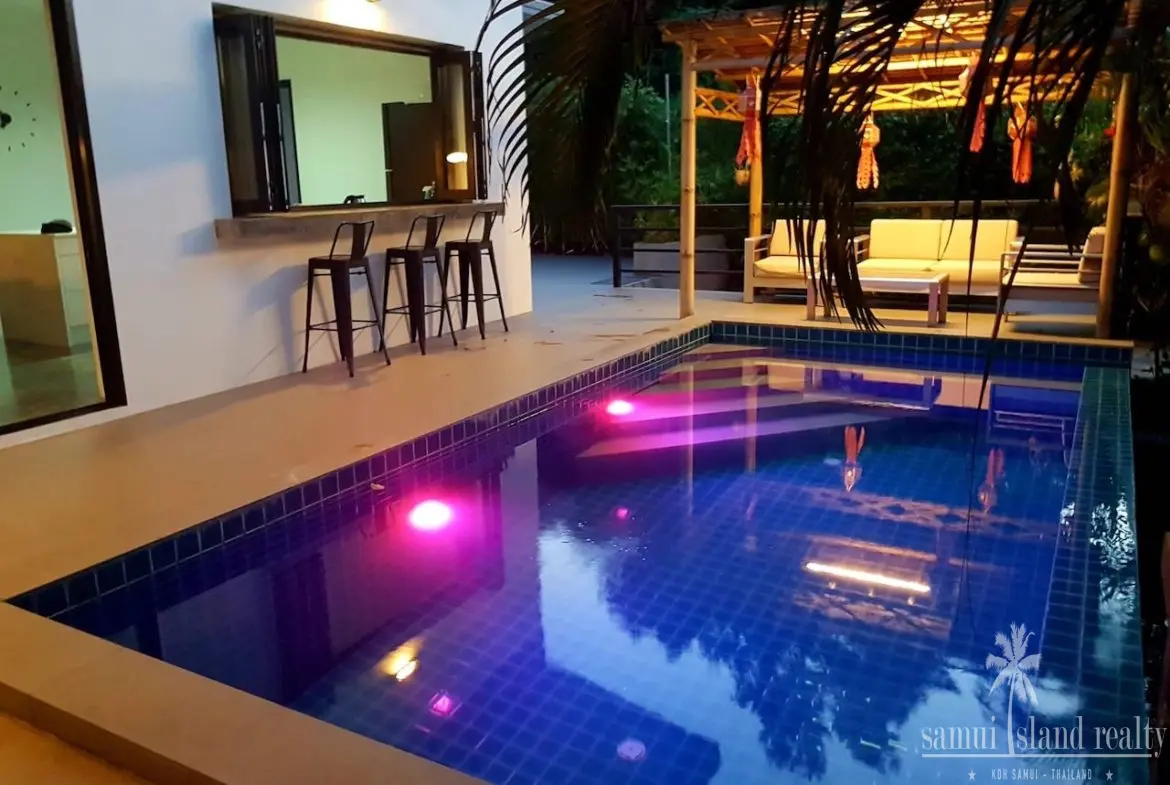 Lamai Pool Villas For Sale Pool At Night