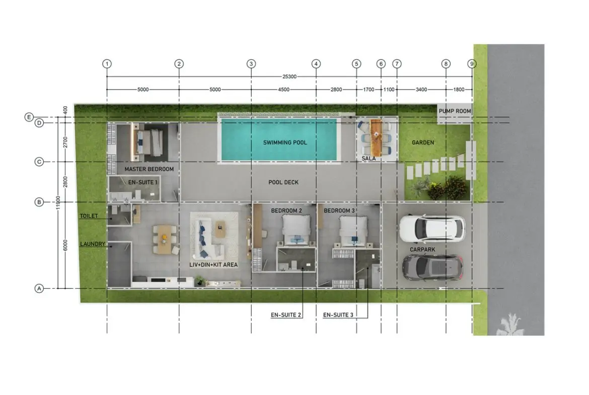 Samui Villas Floor Plan
