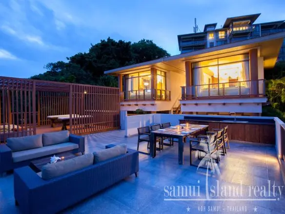 Koh Samui Beachfront Pool Villa Roof Terrace