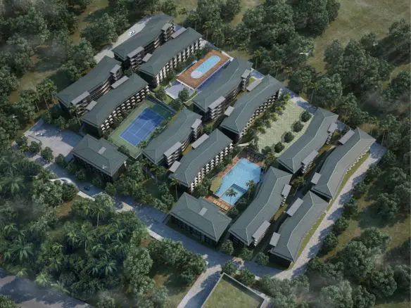 Wing Samui Condo Apartments Aerial Render