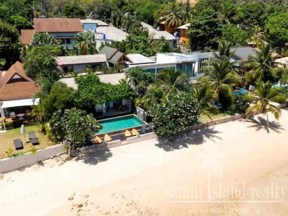 Beachfront Villa In Koh Samui Aerial Front