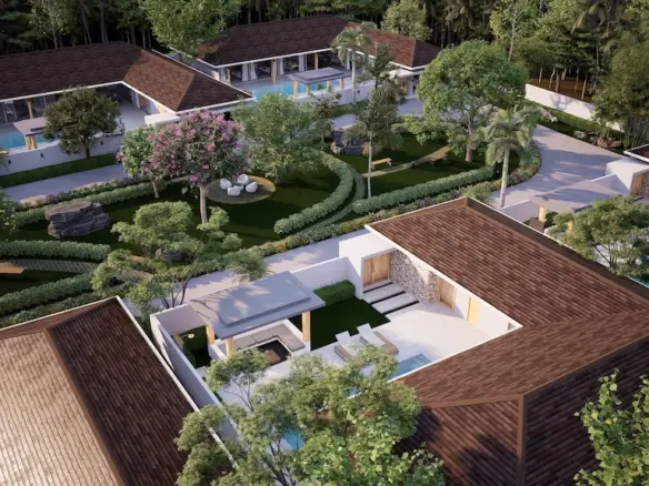 Choeng Mon pool Villas Aerial