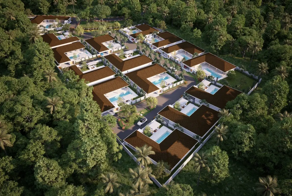 Maenam 3 Bedroom Villas Aerial