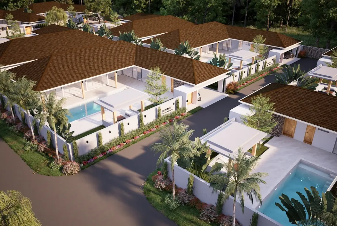 Maenam 3 Bedroom Villas Aerial