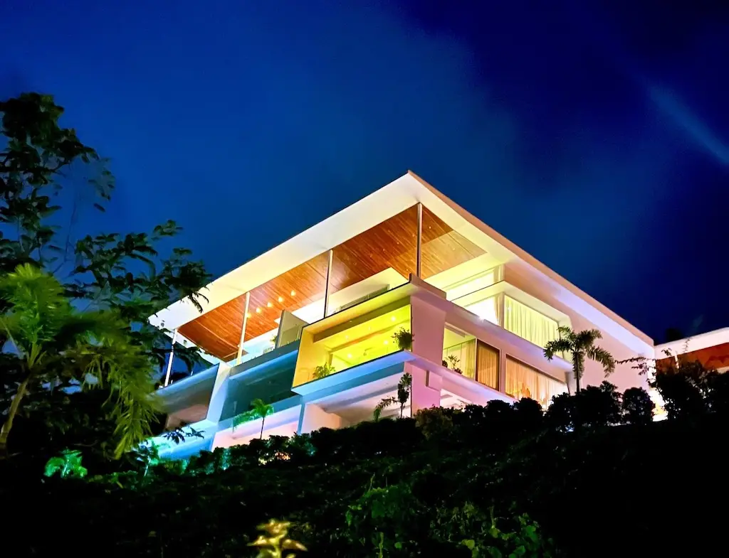 Koh Samui Sea View Apartment Night Exterior