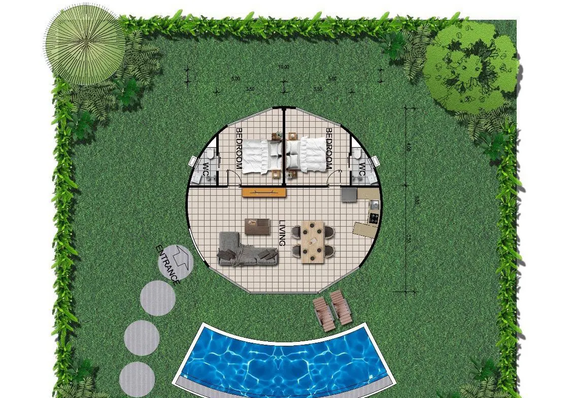 Bahagia Beach Villas Koh Samui Floor Plan
