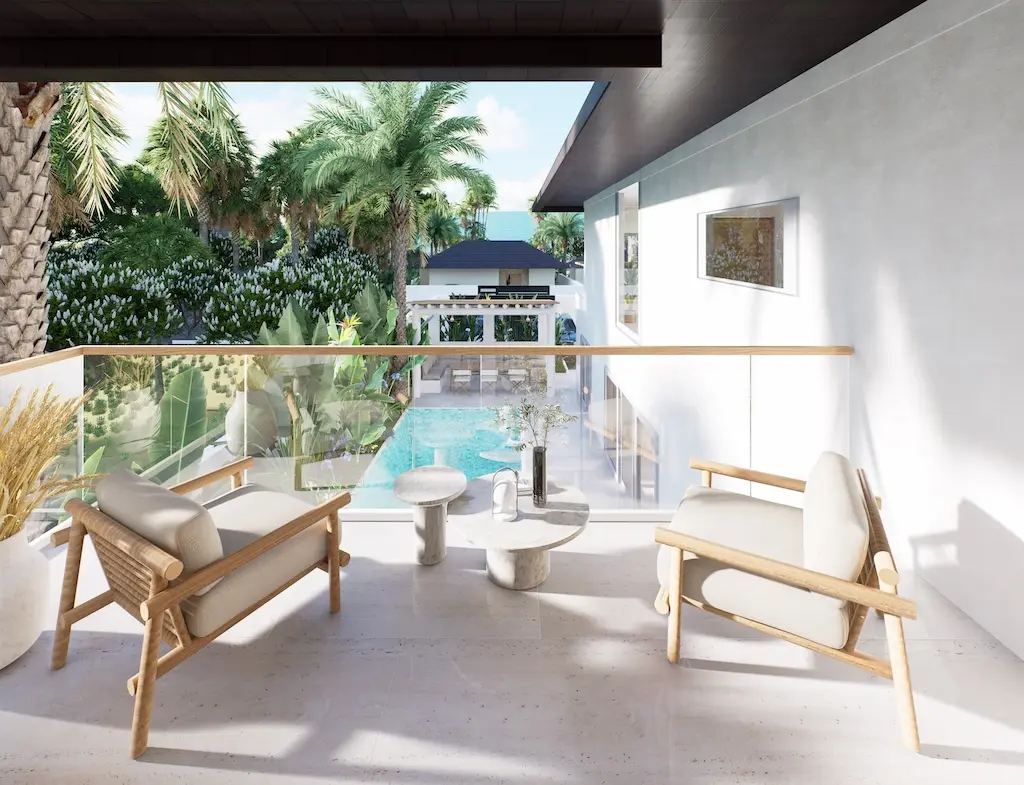 Koh Samui Properties For Sale In Maenam Balcony