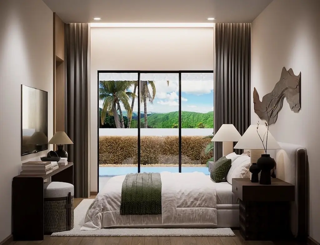 Two Bed Lamai Villas For Sale bedroom