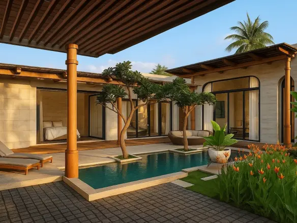 Two Bedroom Villas At Boho Chic Village Pool