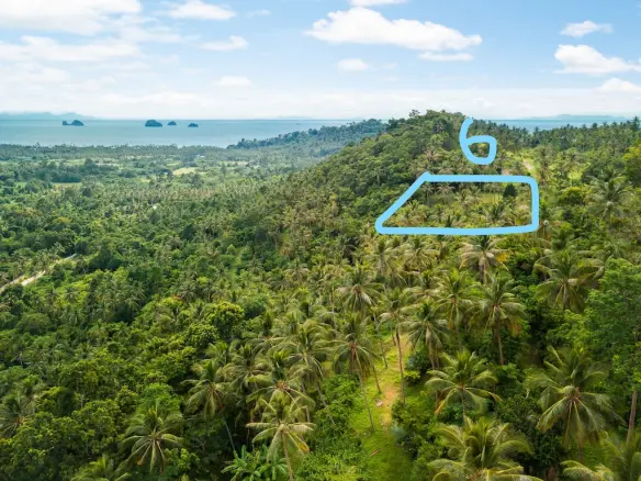 Koh Samui Sea View Land In Taling Ngam Aerial