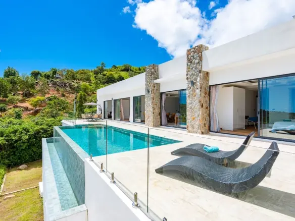 Bophut Contemporary Sea View Property Terrace