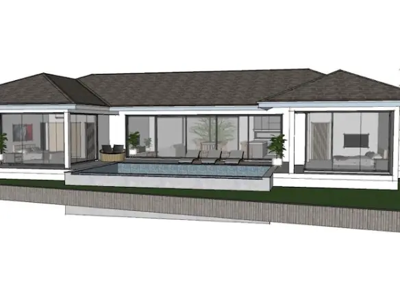 Modern Bophut Pool Villa Exterior