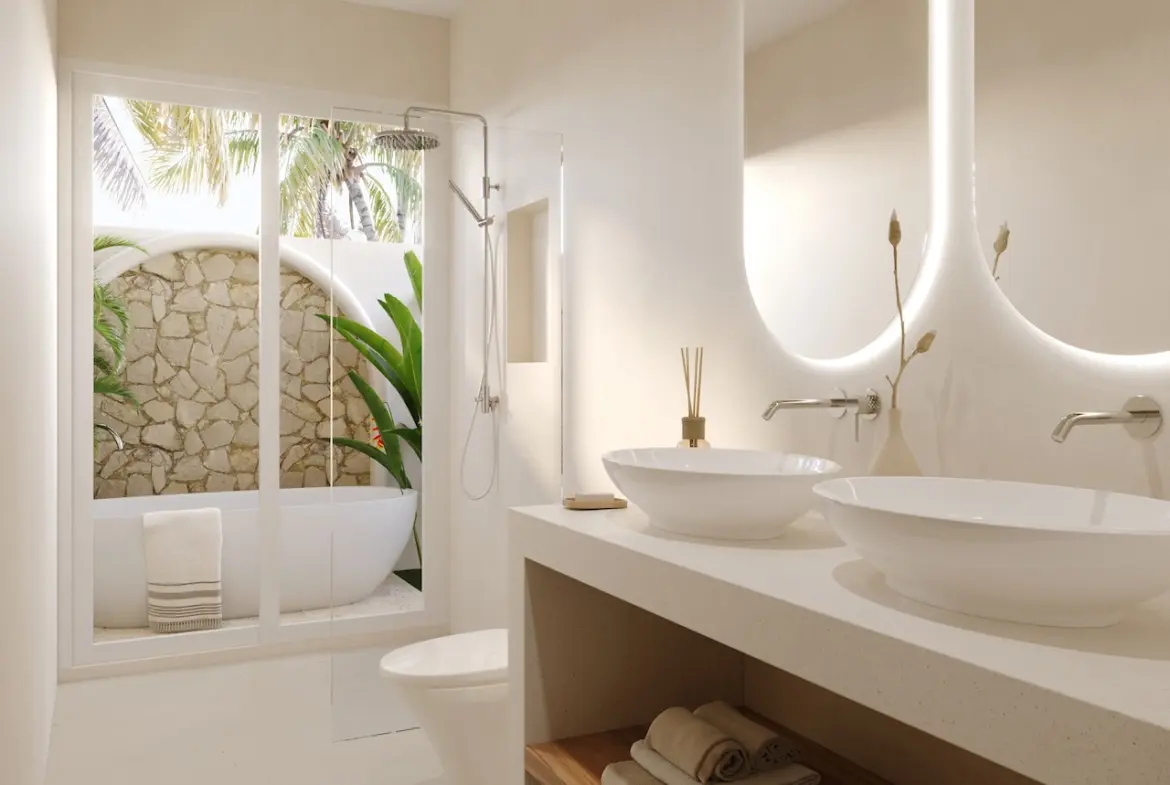 3-Bed Residences At Thara Tropical Villas Bathroom
