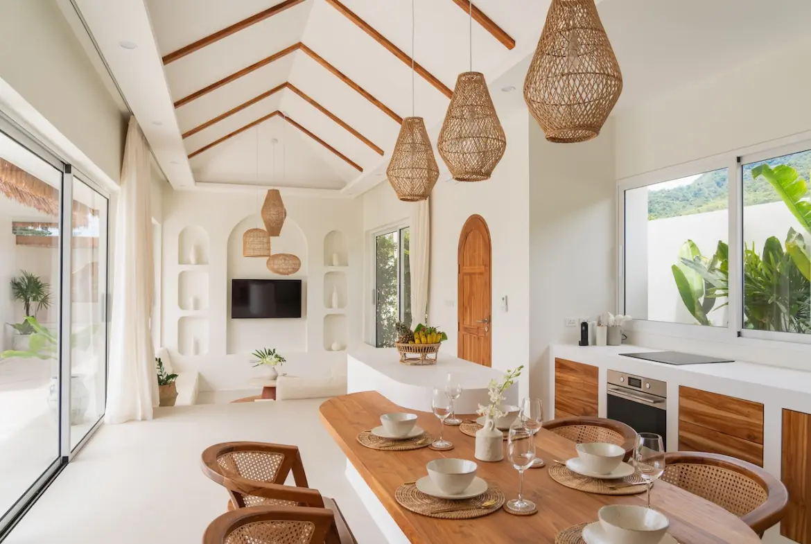 3-Bed Residences At Thara Tropical Villas Living Area