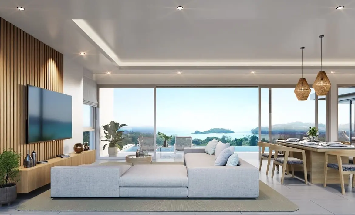 Koh Samui Sea View Property In Choeng Mon Lounge