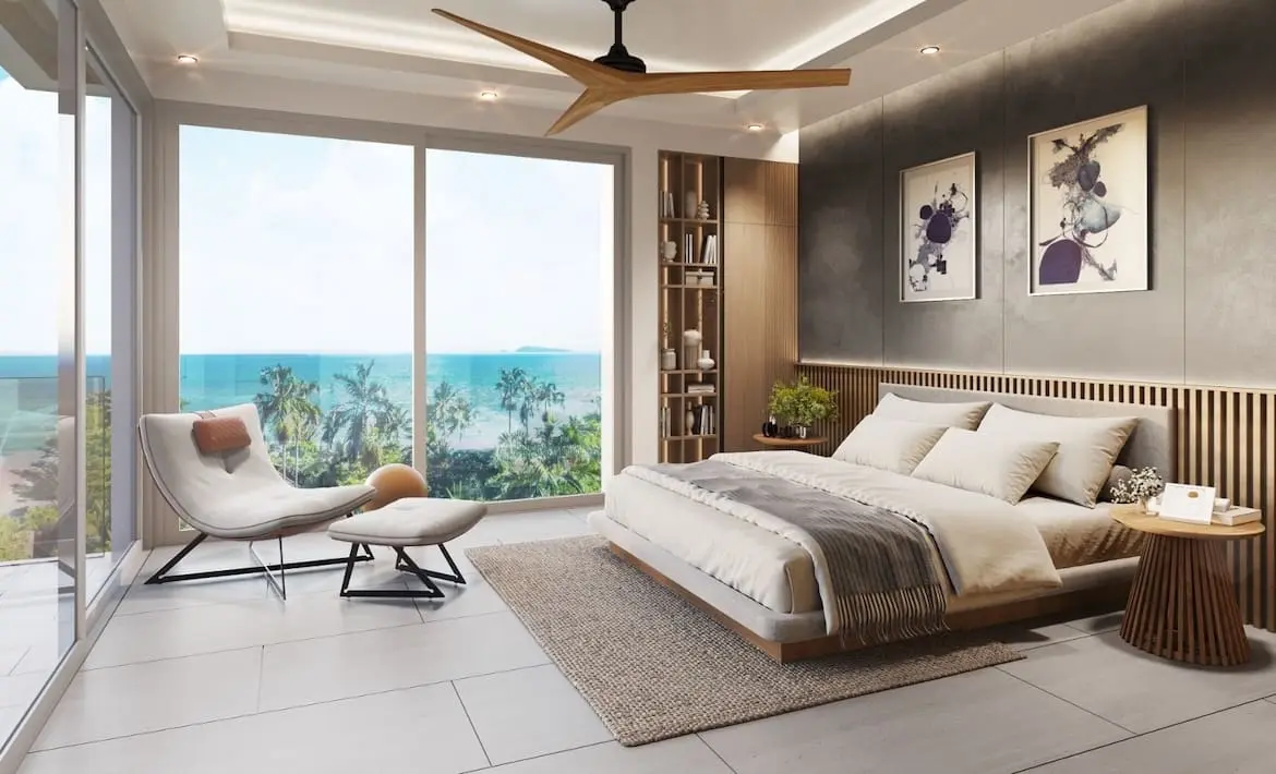 Koh Samui Sea View Property In Choeng Mon Bedroom