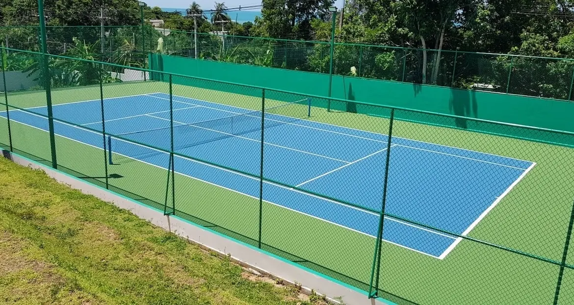 Koh Samui Sea View Property In Choeng Mon Tennis Court
