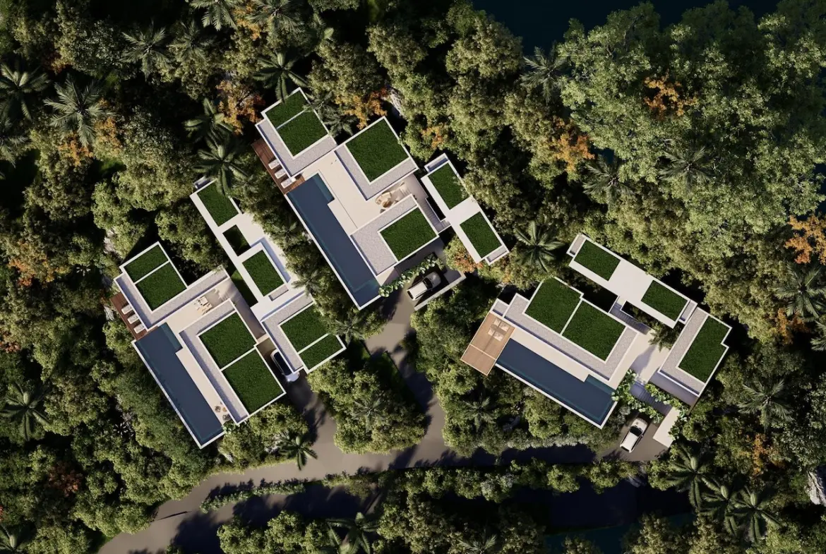 Akasha Villas Overhead Render