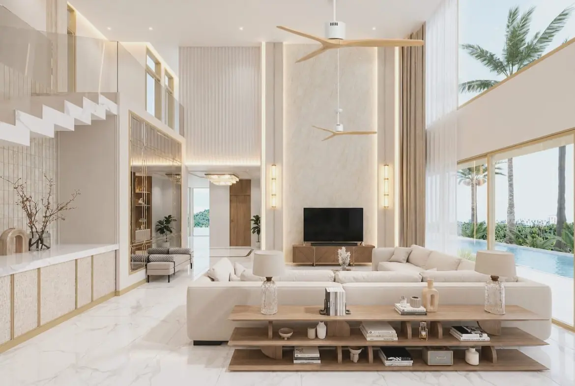 Ban Tai Sea View Villa living